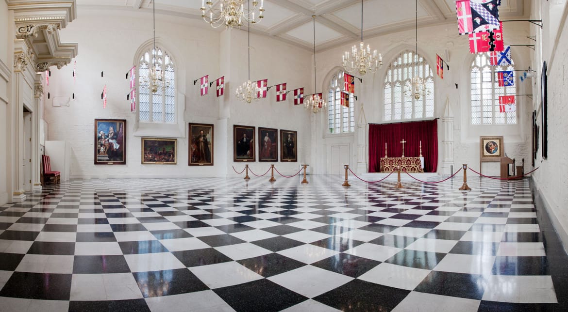View of the interior of the Priory Church of the Order of St John