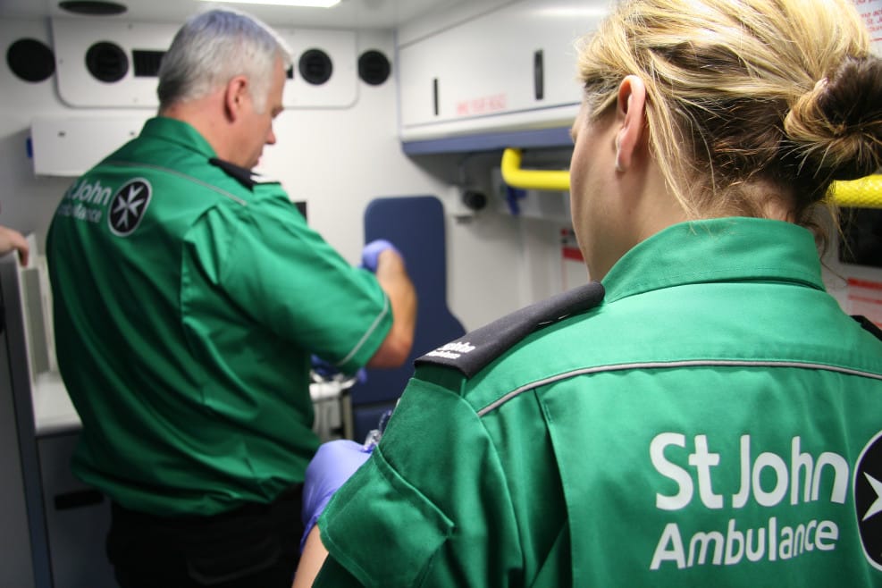 St John Ambulance volunteers at work