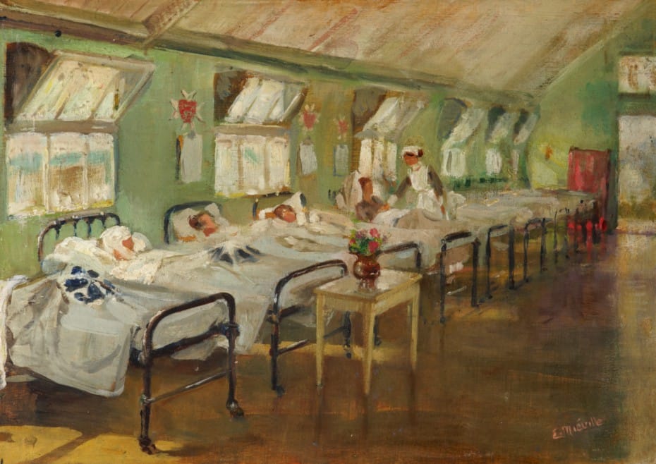 Ward of the Order Hospital at Étaples, by Emma Mieville, 1917