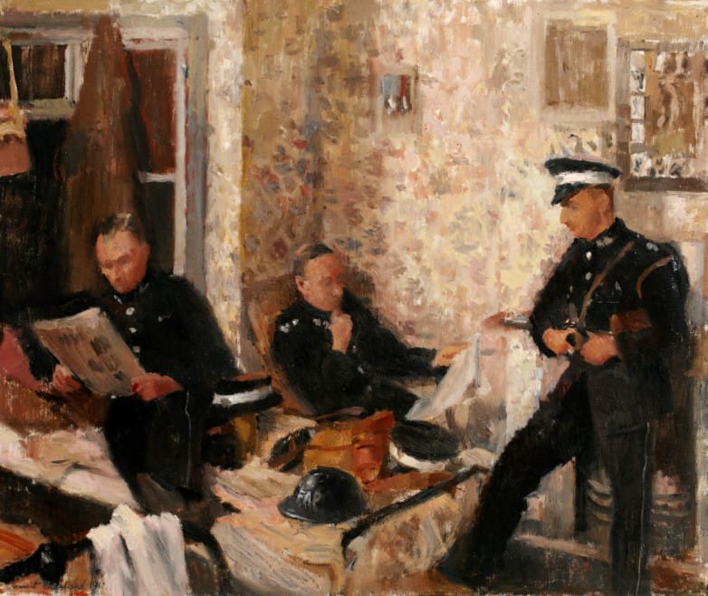 Second World War First Aid Post, by Rupert Shephard, oil on canvas, 1940