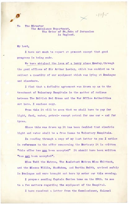 First page of report