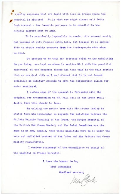Second page of report