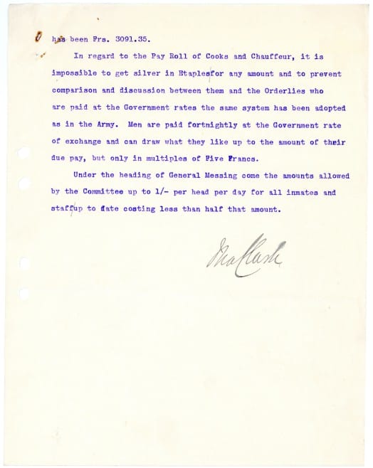 Fourth page of report
