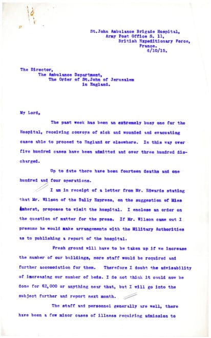 First page of report
