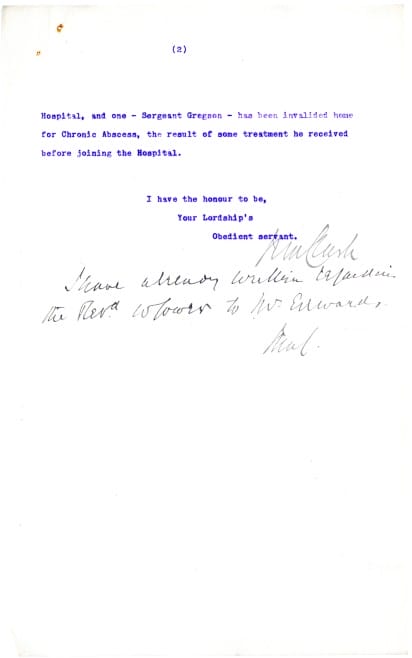 Second page of report