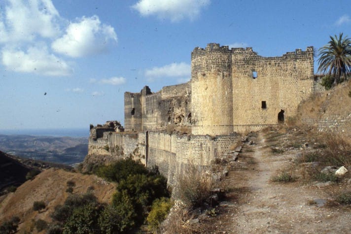 A photograph showing the inner and outer walls of Margat.