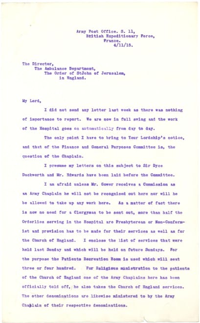 First page of report