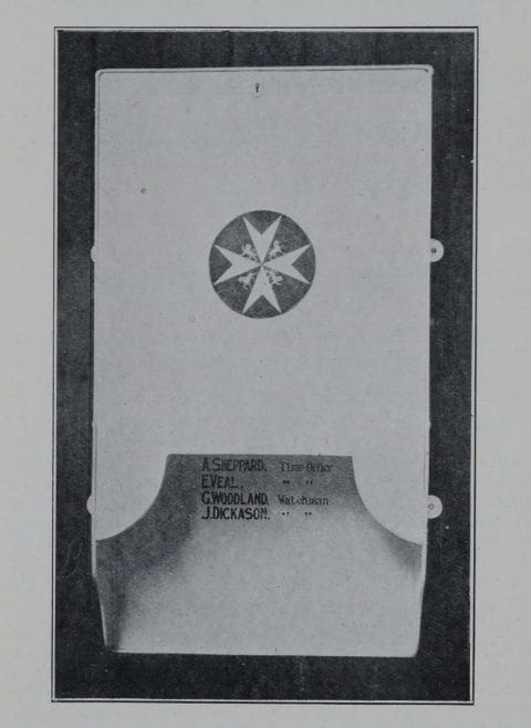 The new first aid cupboard (closed).